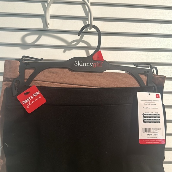 NWT Skinny Girl  (2) piece black & brown Shapers & Smoothers Slip Shorts. - Picture 4 of 4